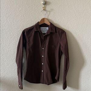 Frank & Eileen Barry 100% Cotton in a Chocolate Brown XS NWOT